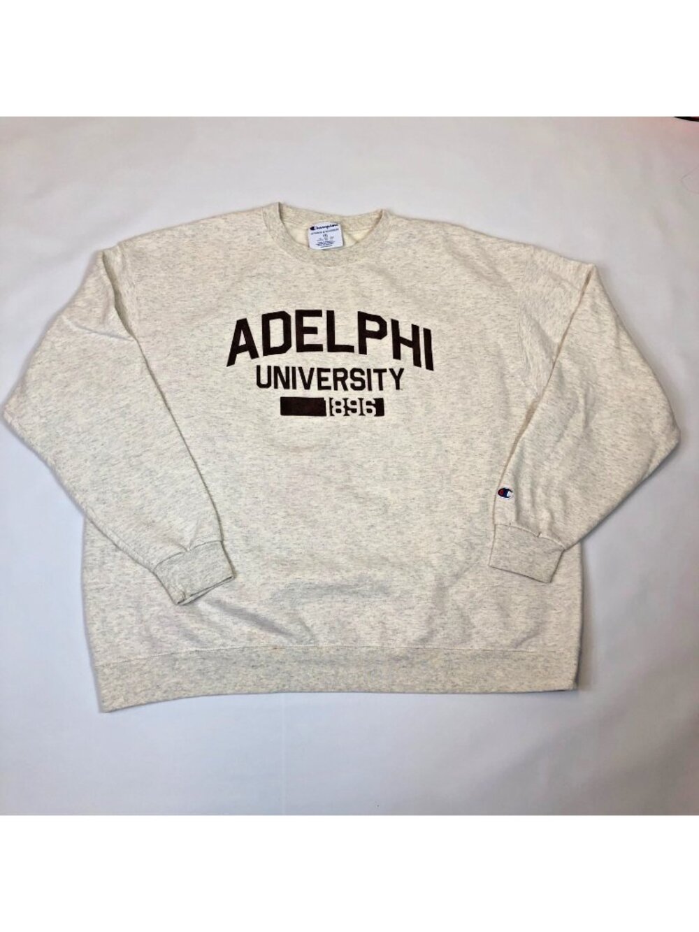 Champion Adelphi University 1896 Heather Gray Crewneck Sweatshirt Size  2XL